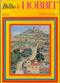 Couverture de la première édition française de Bilbo le Hobbit, aux éditions Stock, dans la traduction de Francis Ledoux.