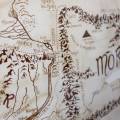 Carte de la Terre du Milieu en café - Minas Tirith