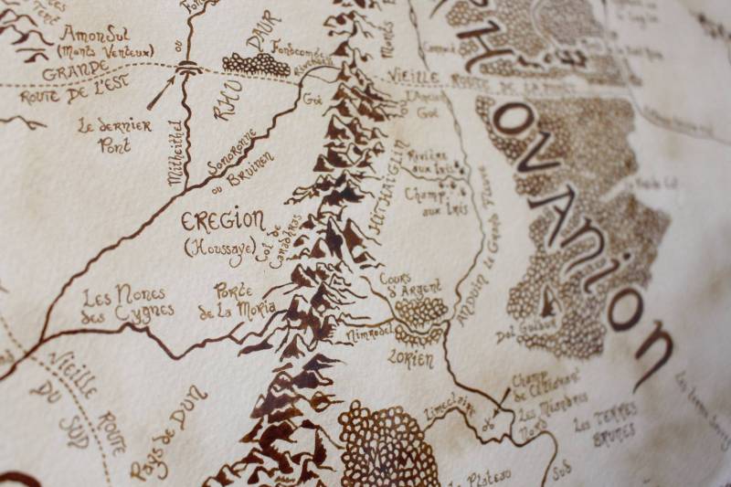 Carte De La Terre Du Milieu En Cafe Julie Kueny Tolkiendil