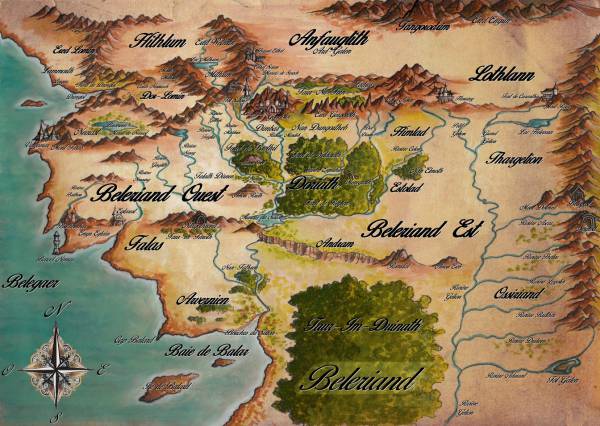  Carte du Beleriand – Pascal Legrand 