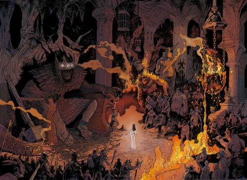  Lúthien devant le trône de Morgoth – Lionel Marty. 
