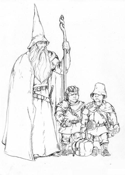   Gandalf, Frodo et Sam - Manuel Merelle  