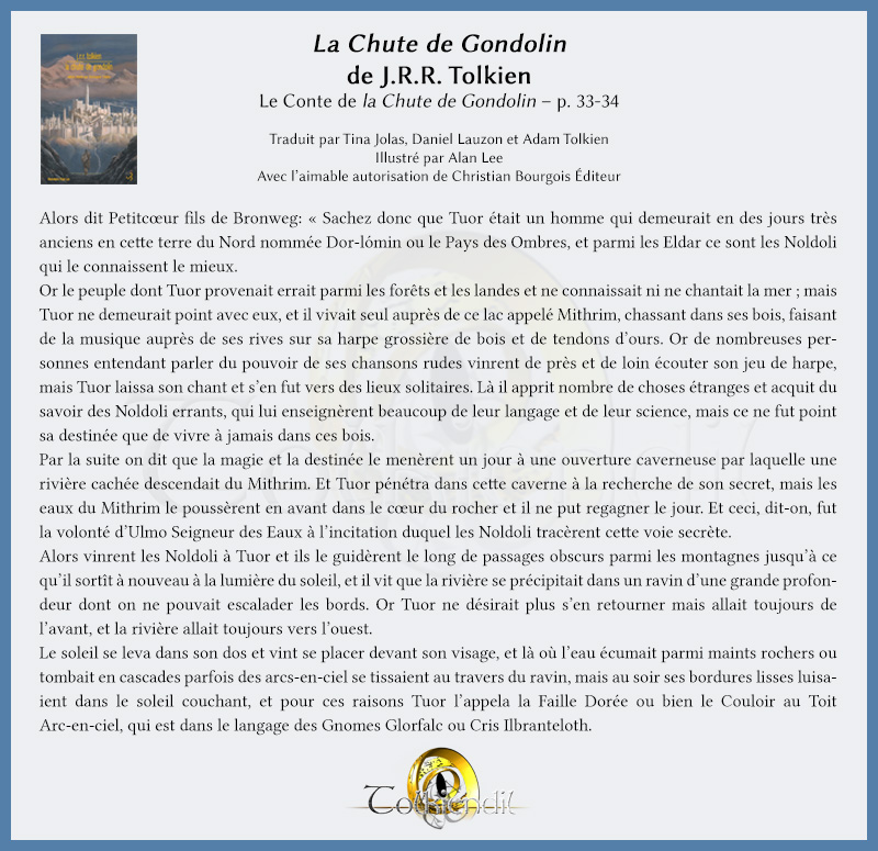 La Chute de Gondolin – Le Conte de la Chute de Gondolin – p. 33-34