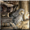 Gandalf parmi les livres (© Anke Eissmann)
